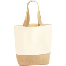 Westford Mill Jute Base Canvas Shopper Natural 24 x 41 x 13 cm