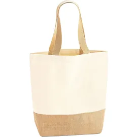 Westford Mill Jute Base Canvas Shopper Natural 24 x 41 x 13 cm