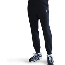 Nike Sporthose NIKE SPORTSWEAR "M NK CLUB BB JOGGER", Herren, Gr. S, N-Gr, obsidian, obsidian, weiß, Obermaterial: 80% Baumwolle, 20% Polyester, Hosen Sporthose, aus angerautem Fleece, mit elastischem Bund und Kordelzug