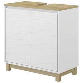 Vicco Waschbeckenunterschrank Livia Weiß 60 x 60 cm mit 2 Türen