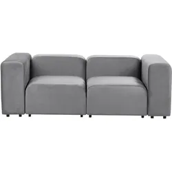 2-Sitzer Sofa Samtstoff grau FALSTERBO