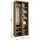 abiks möbel Drehtürenschrank COMO 110 x 245,5 x 40 cm Weiß/Gold