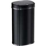 monzana Mülleimer 109906, Sensor, schwarz, aus Edelstahl, 50 Liter