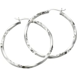 Zeeme Silber Ohrringe 925 Silber mattiert diamantiert
