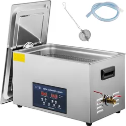 VEVOR Ultraschall Reiniger 30 L, Ultraschallreiniger Brille 220 V, Ultraschall Reiniger aus Edelstahl, Ultraschallgerät mit 2 Einstellbarer Reinigungsleistung 300 W, 600 W, für Zahnheilkunde, Geschirr