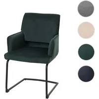 Mendler Freischwinger HWC-N60, Esszimmerstuhl Küchenstuhl Stuhl, Stoff/Textil Öko-Tex ~