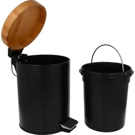 OEM Stahlabfalleimer 3 l Schwarz
