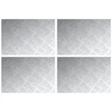 vidaXL Aluminium-Riffelbleche 4 Stk. 60x40 cm Rutschfest