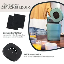 HMF Nachhaltiger Biomülleimer 3780 3 l Schwarz