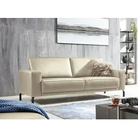 Home Affaire 2-Sitzer HOME AFFAIRE "Apiro bequem, eleganter Metallfuß, bodenfrei. Breite 158cm", beige (natur), B:158cm H:87cm T:88cm, Sofas, auch mit motorischem Sitzvorzug, Dickleder, Federkern
