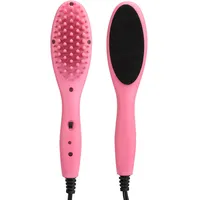 Mini Elektrische Haarbürste Schnelle Heizung Haarkamm Haarglättung Kamm Pink CHP