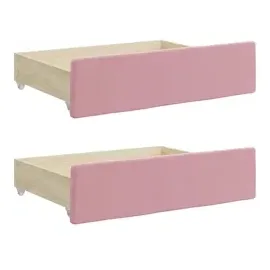 vidaXL Tagesbett Ausziehbar mit Schubladen Rosa 90x200 cm Samt