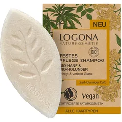LOGONA Festes Pflege Shampoo Bio-Hanf & Bio-Holunder 60 g