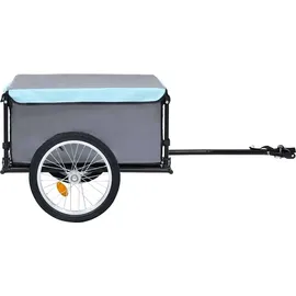 vidaXL Fahrrad-Lastenanhänger schwarz/blau