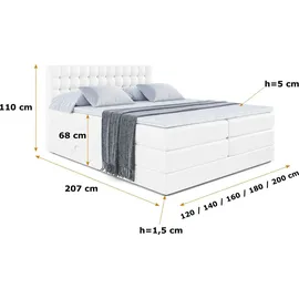 altdecor Vione King 200 x 200 cm H4 Weiß