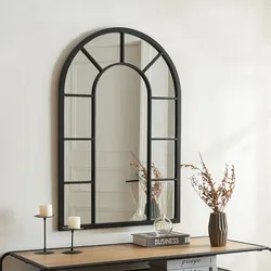 Wandspiegel Enonkoski 90x60 cm Schwarz
