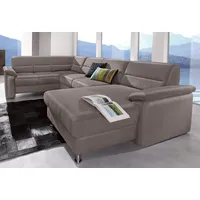 sit&more Wohnlandschaft inklusive Boxspring/Federkern-Polsterung, wahlweise mit Bettfunktion, grau