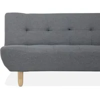Beliani Beliani, Sofa Schlaffunktion Stoffbezug dunkelgrau gesteppt Schlafsofa Alsten