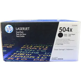 HP 504X schwarz 2er Pack (CE250XD)
