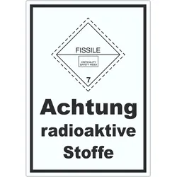 HB-Druck Aufkleber spaltbare Stoffe Fissile A2 (420x594mm)