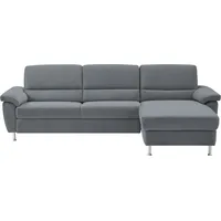 CALIZZA INTERIORS Ecksofa »Onyx L-Form«, Recamiere links oder rechts, wahlweise mit Bettfunktion, Breite 270 cm grau