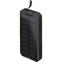 Wentronic Outdoor Schnelllade-Powerbank mit Solar 20000mAh schwarz (53934)
