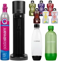 Trinkwassersprudler SODASTREAM Gaia Titan + 2 Flaschen, Schwarz/Grün + Bolero