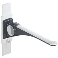 Hewi 802 LifeSystem Stützklappgriff Wandstützgriff 600 mm anthrazit hochglanz/weiß matt mit Höhenverstellung
