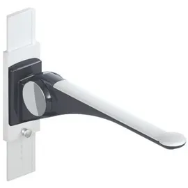 Hewi 802 LifeSystem Stützklappgriff Wandstützgriff 600 mm anthrazit hochglanz/weiß matt mit Höhenverstellung