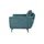 Soho Sessel SOHO Samt 94 x 85 x 93 cm Grau/Türkis/Petrol