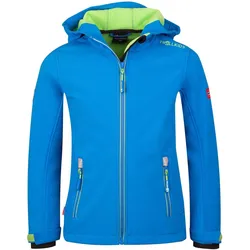 Kinder Softshelljacke Trollfjord Wasserabweisend Mittelblau/Grün Gr. 152 - 12 Jahre