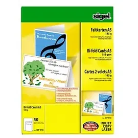 Sigel 50 SIGEL Faltkarten weiß DIN A5 weiß