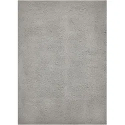 Teppich MY HOME "Santos", grau, B:130cm H:27mm L:190cm, Polyester, Teppiche, Uni-Farben, sehr weicher Flor, fußwarm