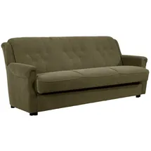 58 aufm Kessel Couch Flockstoff 3-Sitzer Grün