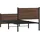 vidaXL Metallbett ohne Matratze Braun Eichen-Optik 140x190 cm