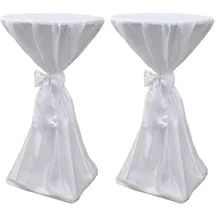 deluke Tischhusse 2er Set Weiß 80 x 80 cm