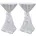 deluke Tischhusse 2er Set Weiß 80 x 80 cm