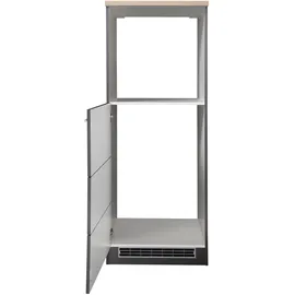 kochstation Kühlumbauschrank KS-Wien 60 x 0 x 165 cm Grau
