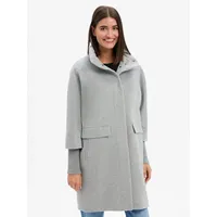 Comma, Comma Mantel mit Stehkragen, Hellgrau, 42