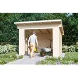 SKANHOLZ Skan Holz Holz-Gartenhaus Unterstand Ole Natur 300 cm x 250 cm