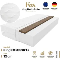 King Matratzen Matratzen Schaumstoff rollmatratze kaltschaum Bett H3/H4 KingKOMFORT PLUS 12cm (Komfort Plus 160x200x12)