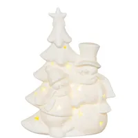 SAICO Porzellan-Weihnachtsbaum mit Schneemännern