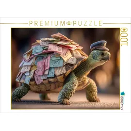 Calvendo Puzzle Post für die Langsamen - Schildkröte als tierischer Briefträger 1000 Teile Lege-Größe 64 x 48 cm Foto-Puzzle für glückliche Stunden
