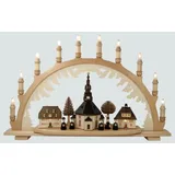 Lenk und Sohn Schwibbogen Lichterbogen Seiffener Kirche beige/weiß 230V