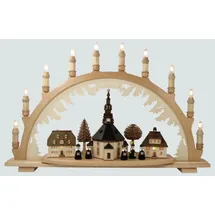 Lenk und Sohn Schwibbogen Lichterbogen Seiffener Kirche beige/weiß 230V