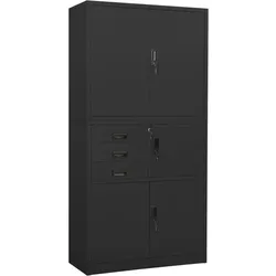 Büroschrank Anthrazit 90x40x180 cm Stahl