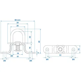 Preiswert & Gut Planenhaken 10er Set für Anhänger 67 x 15 mm