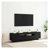 vidaXL TV-Schränk 160 x 35 x 40 cm Schwarz Holzwerkstoff