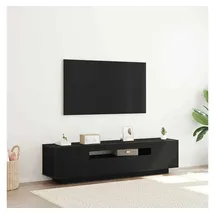 vidaXL TV-Schränk 160 x 35 x 40 cm Schwarz Holzwerkstoff