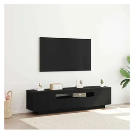 vidaXL TV-Schränk 160 x 35 x 40 cm Schwarz Holzwerkstoff